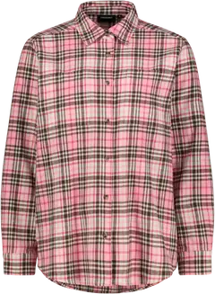 Reino&Aino naisten flanellipaita - pink check - 1