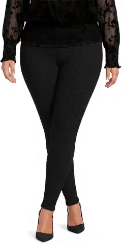 House naisten kuviolliset push-up leggingsit 222HP30624, D-mitoitus - Black - 1