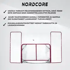 Nordcore jääkiekkomaali taustaverkolla 183x122x75 cm - 3