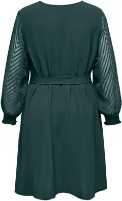 ONLY CARMAKOMA naisten mekko Carmetta sifonki hihoilla - green gables - 2