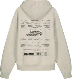 WKLY. miesten collegehuppari Wanderlust - Light heather grey - 2
