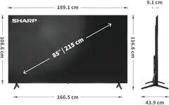 Sharp 85" 4K UHD QLED Google TV 85HP5265E (2026) - 4