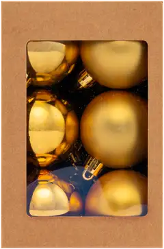 Joulupallo 5 cm 12 kpl kulta - 1