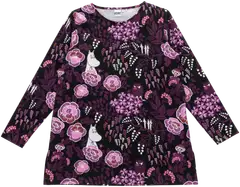 Muumi naisten tunika Sonja Floora2 592152 - MUSTA - 1