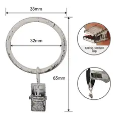 Ihanin verhorenkaat nipistimellä valkokulta 32/38 mm 10kpl/pss - 4