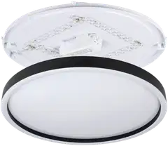 EGLO Plafondi connect.z Montemorelos-z led 34,5W Ø57cm musta/valkoinen, kristalliefekti - 4