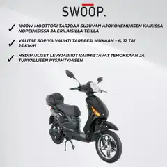Swoop sähköskootteri city, musta - 10