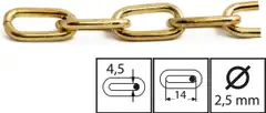 Habo koristeketju 250-1 messingöity 2m - 1