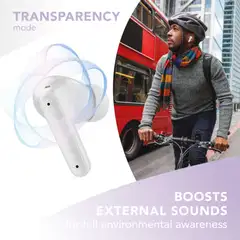 MusicSound langattomat vastamelunappikuulokkeet Numia valkoinen - 2