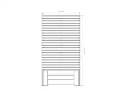 Seinäkelaatikko, ruskea, 147x80x33 cm - 2