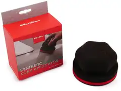 Maxshine 204004CA synteettinen savestustyökalu 10,5×6 cm –musta/punainen, timanttikuvioitu pinta, ergonominen kahva, jopa 3× kestävämpi kuin perinteinen savi, täydellinen maalipinnan syväpuhdistukseen - 2