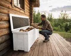 Piha-arkku, valkoinen, 40x45x120cm - 4