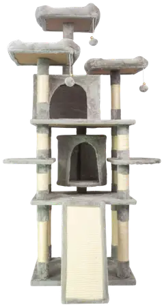 Trekker kissan kiipeilypuu Tower 170 cm harmaa - 1