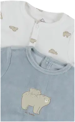 TEX BABY vauvojen potkupuku veluuria I990406 2-pack - Aqua - 3