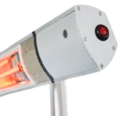 HORTUS Terassilämmitin 500/1000/1500W lattiamalli, kaukosäädin, RGT, hopea - 5