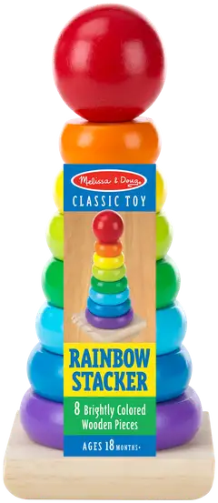 Melissa & doug Leikkisetti Pinoamislelu sateenkaari - 1
