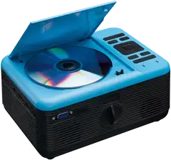 Lenco Full HD LCD-projektori sisäänrakennetulla DVD-soittimella ja Bluetooth audio yhteydellä LPJ-500BU sininen - 2