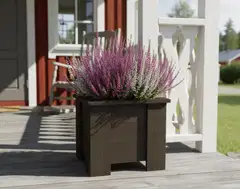 Miljöörakennus kukkalaatikko 35x39x39cm tummanharmaa - 4