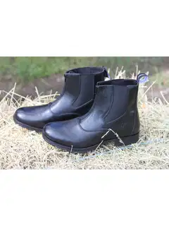 Wahlsten jodhpur-kengät vetoketjulla edessä - MUSTA - 2