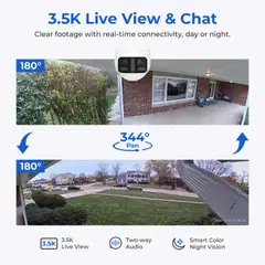 Imilab EC6 Panorama 3.5K WiFi -valvontakamera ulkokäyttöön CMSXJ115A - 19