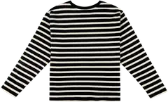 TEX naisten raidallinen terrypaita I993077 - BLACK 1 - 2