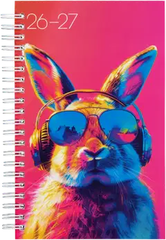 Koulukalenteri Cool Animals 26-27 18kk Värikäs pupu - 1
