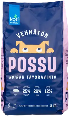 Kotimaista koiran täysravinto possu 3kg - 1