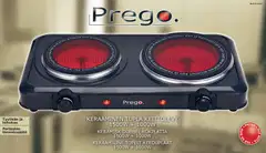 Prego keraaminen keittolevy 2-osainen 1500W +1000W - 2