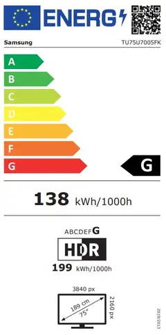 Samsung 75" 4K UHD Smart LED TV TU75U7005F - 12