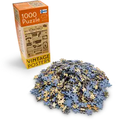 Tactic palapeli Vintage Posters Daily Curse 1000 palaa - 2