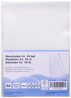 Muovitasku A4 10 kpl - 2