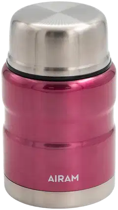 Airam Hekla Teräsruokatermos 0,5L  Roosa - 1