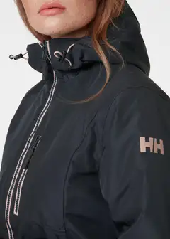 Helly Hansen naisten pitkä kevytvanutakki Long Belfast Winter 62395 - ebony - 3