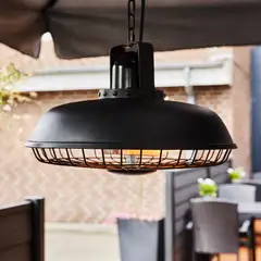 HORTUS Terassilämmitin 600/1200/1800 W ripustettava malli, kaukosäädin, soft touch-painike - 2