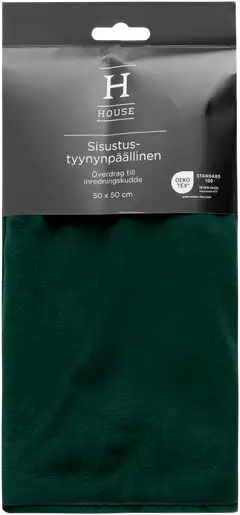 House sisustustyynynpäällinen Velvet 50x50 cm tummanvihreä - 2