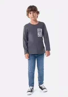 TEX BASIC lasten trikoopaita I994026 - Anthracite - 5