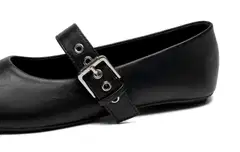 Dinsko lasten ballerinat Jasmine Buckle 347808 - BLACK - 4