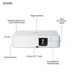 Epson FullHD 3LCD projektori CO-FH02 valkoinen - 5