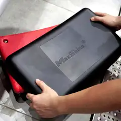Maxshine 702309 Modulaarinen Detailing jakkara – 2-in-1 työtuoli ja polvistusalusta, pehmustettu istuin, säilytyslokero, pullotelineet ja 360° pyörät - 3