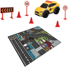 Dickie Toys Micro World Liikennematto ja ajoneuvo, lajitelma, 4 erilaista, myydään yksittäin - 5