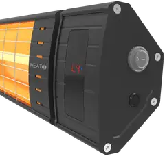 HEAT1 ECO Terassilämmitin Pro-line seinäasennus 2300W kaukosäätimellä, musta - 3