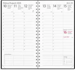 Burde Kalenteri 2026 Interplano musta keinonahka - 2