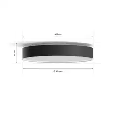 Philips Hue Enrave -kattovalaisin 34W 2200-6500K 4300LM Large musta - 4