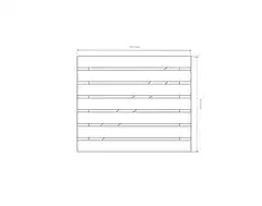 Portti, vaakalaudoitus, valkoinen, 95x80x3,3cm - 2