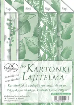 J.K. Primeco kartonkilajitelma A6 Pohjolan metsä 20ark - 1