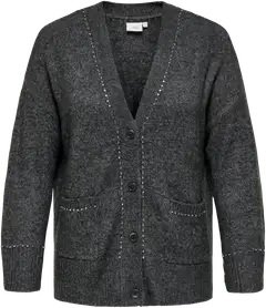 ONLY CARMAKOMA naisten neuletakki Carelsie - Medium Grey Melange - 1