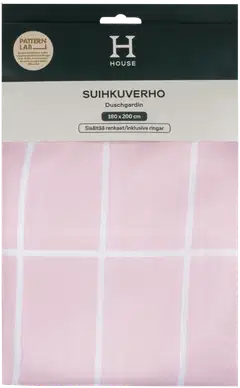 House suihkuverho Elonkorjuu 180x200 cm roosa, PatternLab - 3