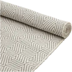 House puuvillamatto Twill 60x90 cm luonnonvalkoinen/vaaleanharmaa - 2