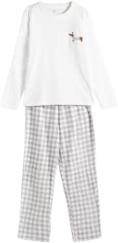 TEX naisten fleecepyjama I291346 - OFF WHITE - 5
