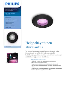 Philips Hue Xamento -upotettu alasvalo kylpyhuoneeseen 4.2W 2000-6500K 400LM musta - 4